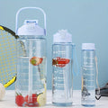 Durable PC Water Bottle Set of 3 – Large Capacity Transparent Sports Water Bottles with Handle for Gym, Travel & Outdoor Use