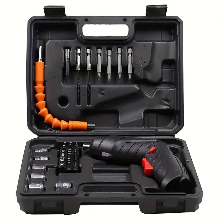 Electric Screwdriver Kit – Mini Handheld Drill with Rechargeable Lithium Battery for DIY, Home & Electronics Repair