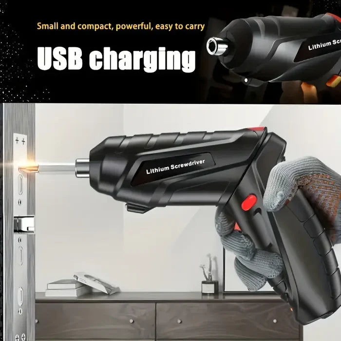 Electric Screwdriver Kit – Mini Handheld Drill with Rechargeable Lithium Battery for DIY, Home & Electronics Repair