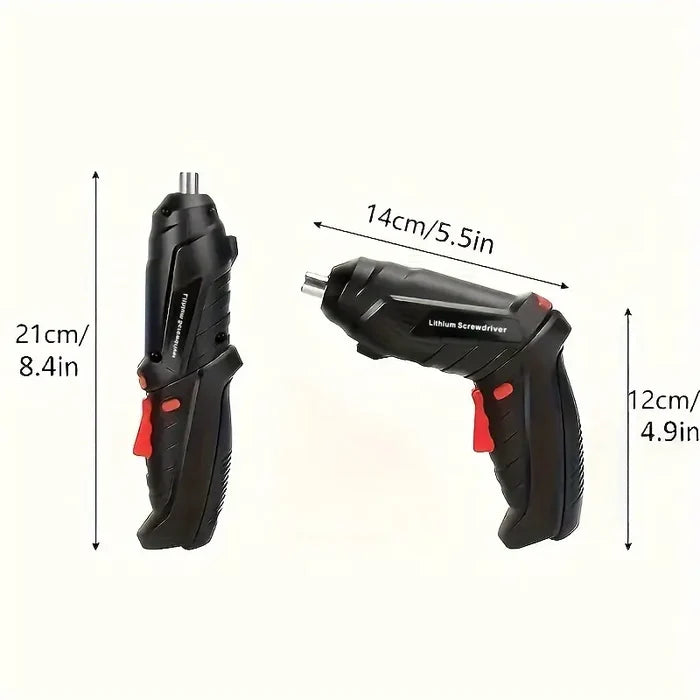 Electric Screwdriver Kit – Mini Handheld Drill with Rechargeable Lithium Battery for DIY, Home & Electronics Repair