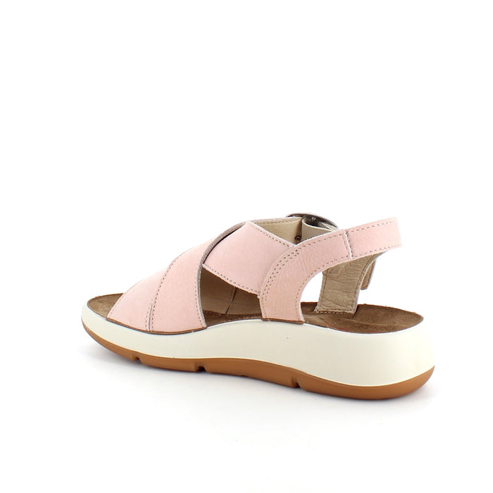 Elegant rosa skinnsandal med fotvalvsstöd