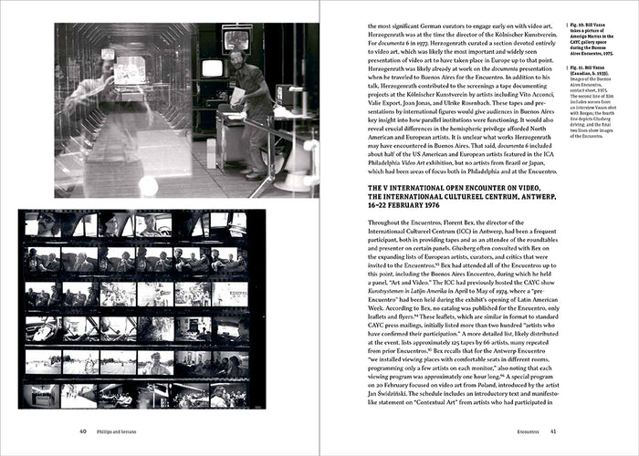 Inside page of 'Encounters in Video Art in Latin America'.