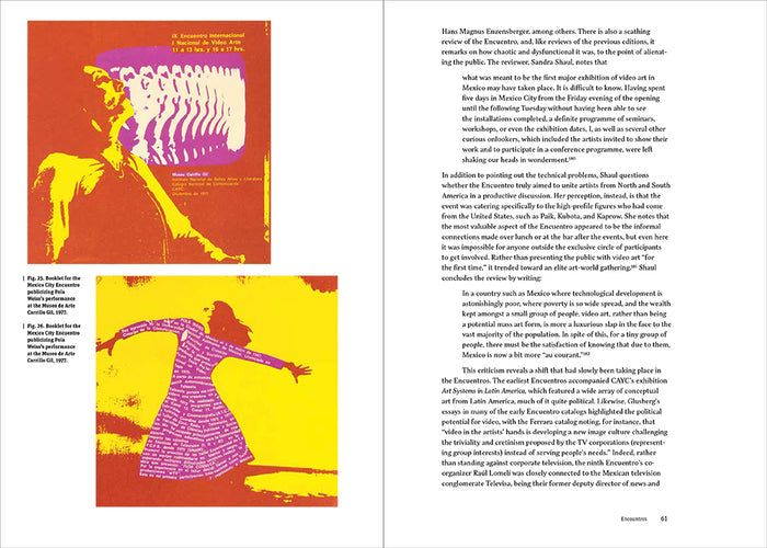 Inside page of 'Encounters in Video Art in Latin America'.