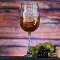 Engraved Army Military Wine Glass