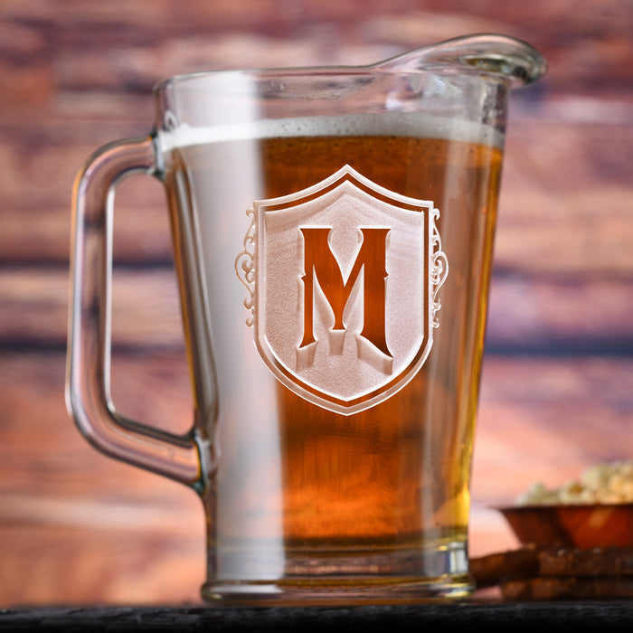 Engraved, Monogrammed Beer Pitchers