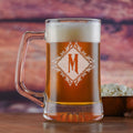 Engraved, Monogrammed Diamond Beer Mug