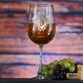 Engraved, Monogrammed Diamond Wine Glass