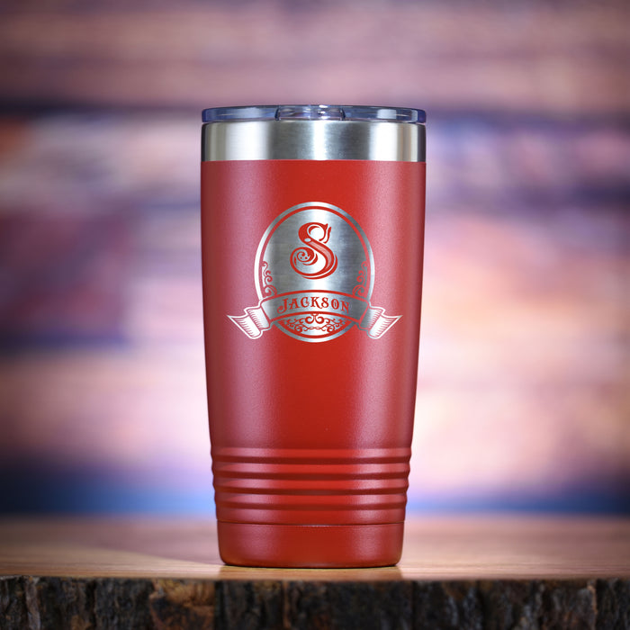 Engraved, Monogrammed Travel Coffee Tumblers