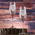 Engraved Mr & Mrs Champagne Glasses