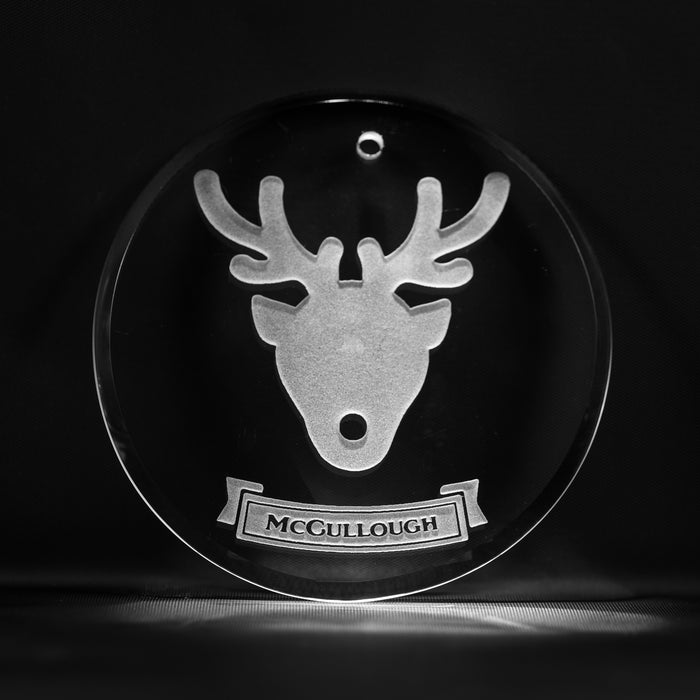 Engraved, Personalized Reindeer Christmas Ornament