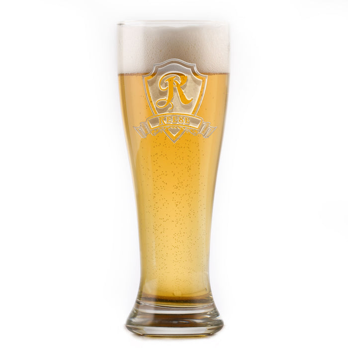 Engraved Pilsner Beer Glasses