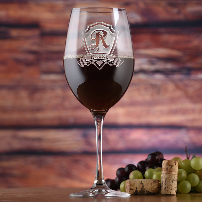Engraved Stolzle Crystal, Redwine Glass, Personalized