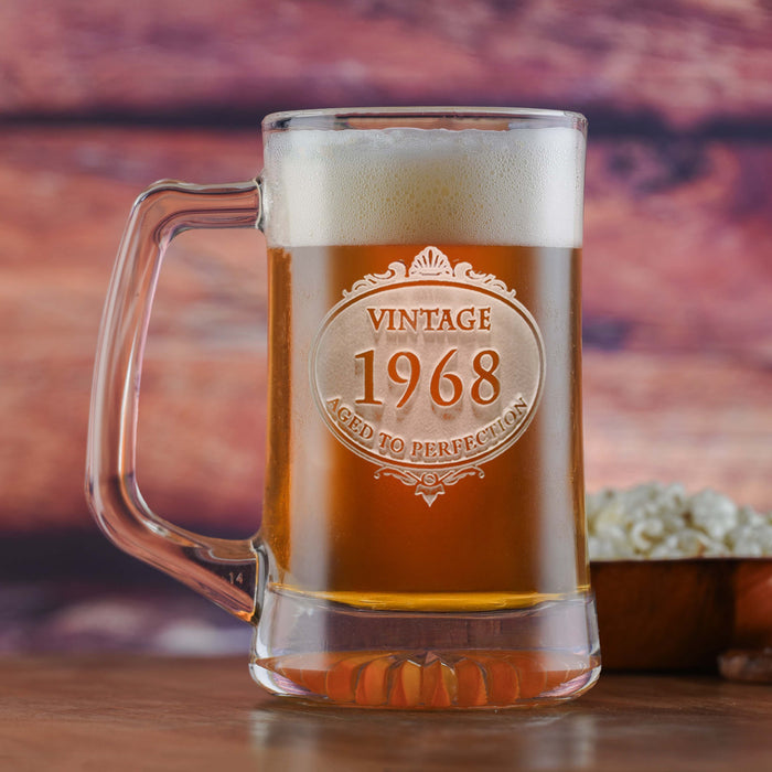 Engraved Vintage Beer Mug