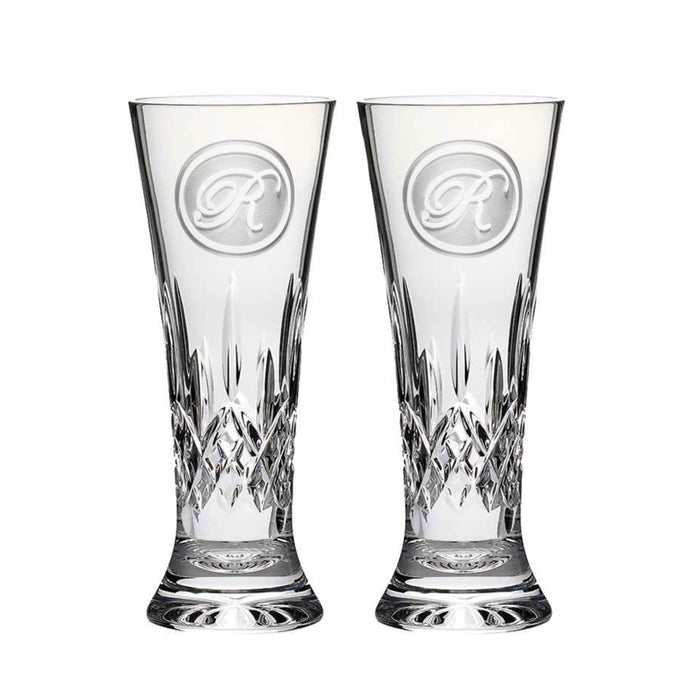 Engraved, Waterford Crystal, Beer Pilsner Pair