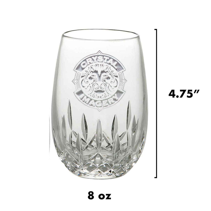 Engraved, Waterford Crystal Stemless Wine Glass, Pair