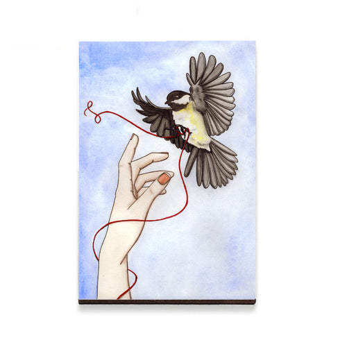 PinkPolish Design Magnets "Entwined" Wood Refrigerator Magnet