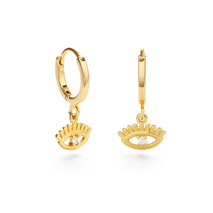 Eye of Protection Huggie Hoop Earrings