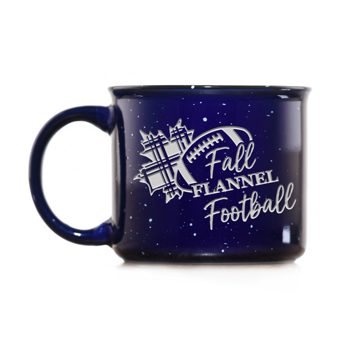 Fall Flannel Football Campfire Mug Gift