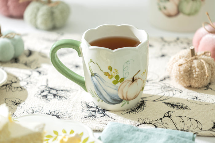 Fall Pumpkins Scallop Mug