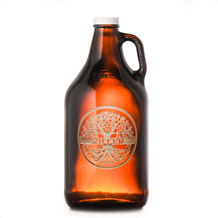 Family Tree Engraved Beer Growler Gift