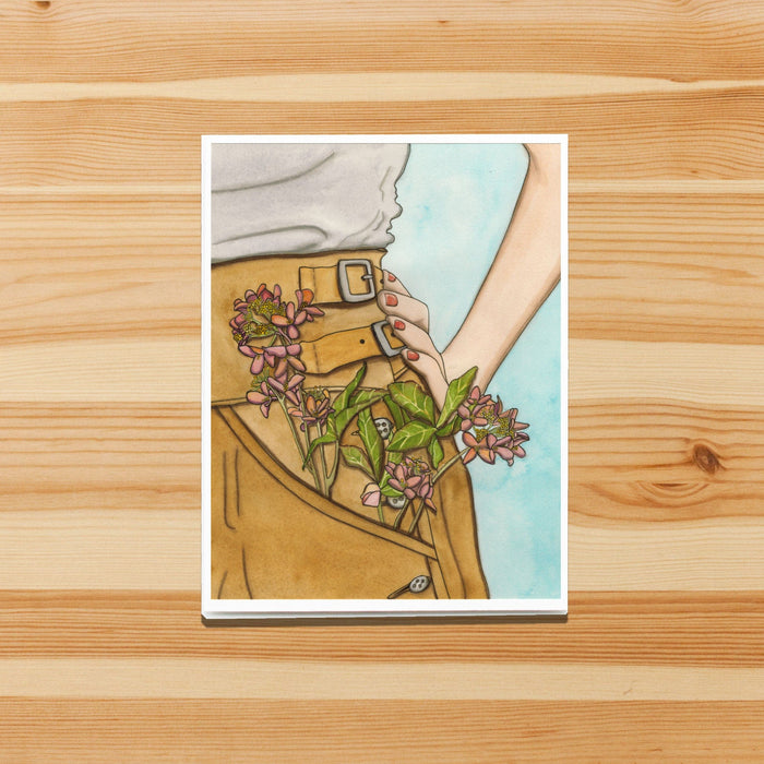 PinkPolish Design Note Cards "Fancy Pants" Handmade Notecard