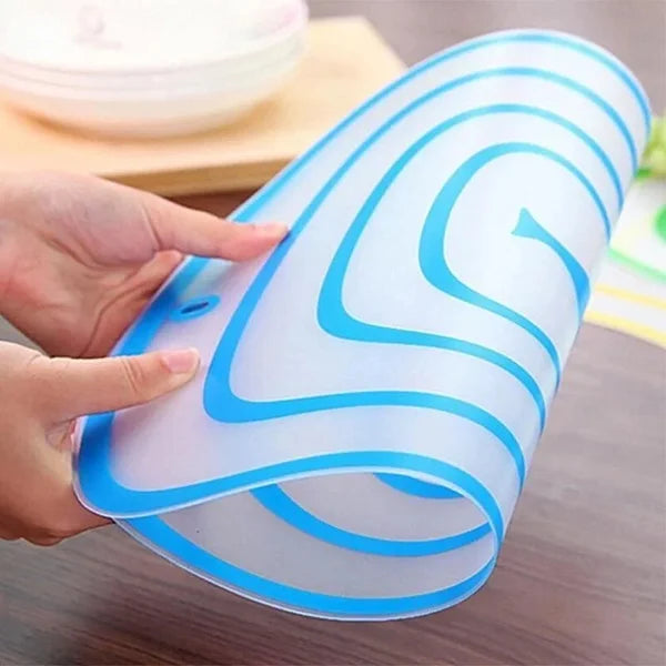 Flexible Transparent Cutting Board – Chopping Mat for Vegetables & Fruits, Non-Slip Kitchen Board (Random color-Pack of 1)