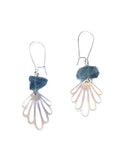Fluorite Silver Petals Earrings
