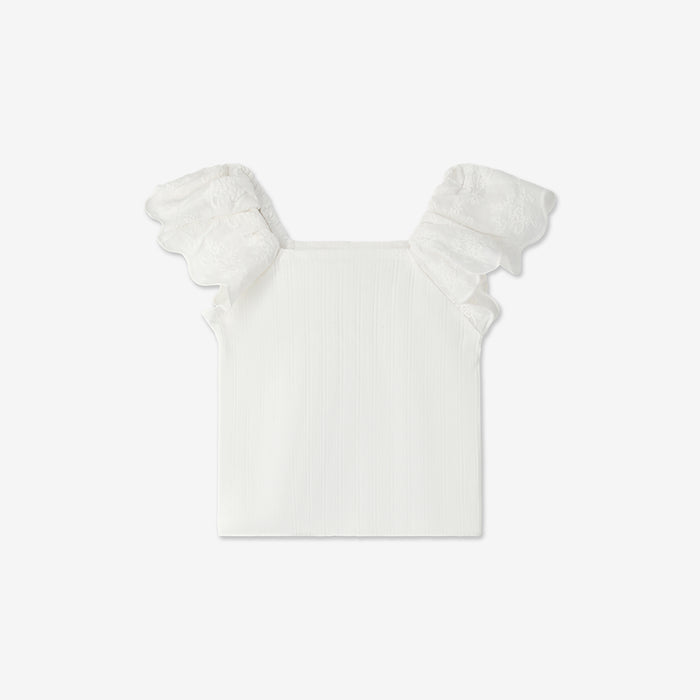 Frilled Sleeve Tee H - H11