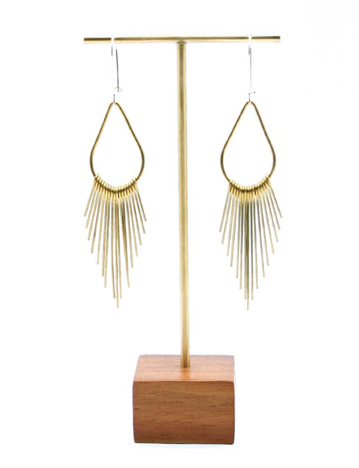 Fringe Brass Earrings