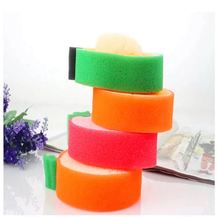 Fruit Shape Multi-Functional Cleaning Sponge – Soft & Absorbent Kitchen Scrubber for Dishes, Utensils & Sink Cleaning (Random shape-Pack of 1)