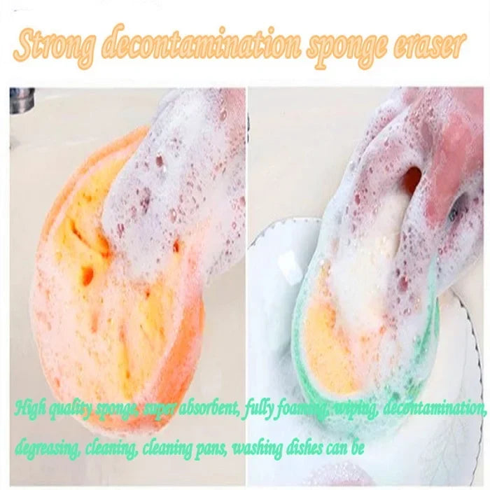 Fruit Shape Multi-Functional Cleaning Sponge – Soft & Absorbent Kitchen Scrubber for Dishes, Utensils & Sink Cleaning (Random shape-Pack of 1)