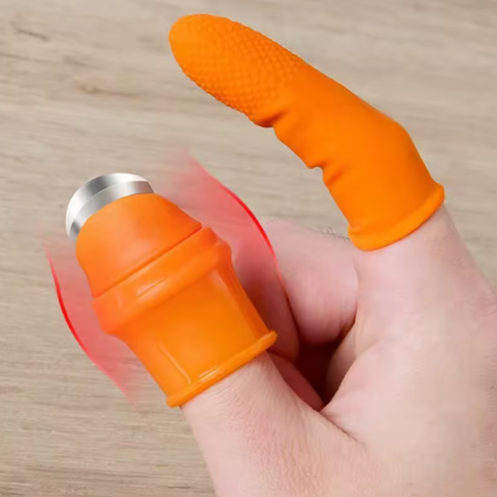 Fruit & Vegetable Finger Cutter – Silicone Thumb Knife & Peeler Set | Portable Mini Kitchen Cutting Tool (Thumb Cutter & 5 Finger set)
