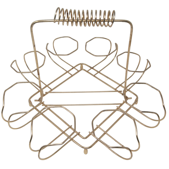 Vintage Gold Coil Handle Octagon Slot Caddy Top | The Hour Shop