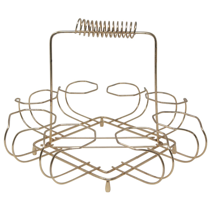 Vintage Gold Coil Handle Octagon Slot Caddy | The Hour Shop