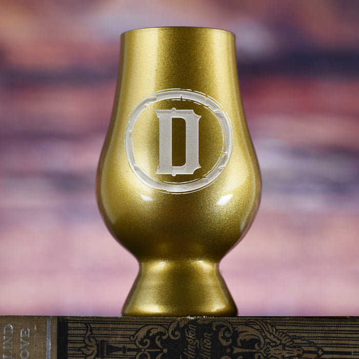 Gold Glencairn Whisky Glass with Monogram, Engraved
