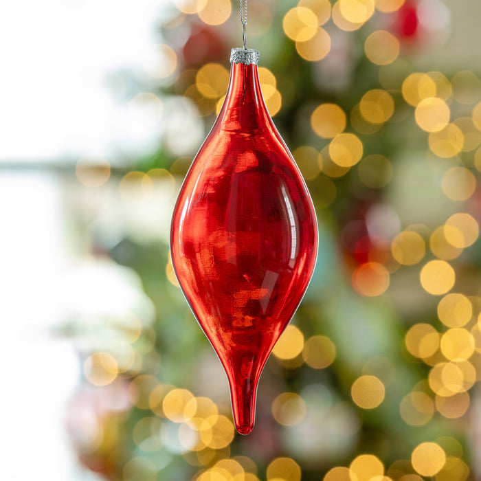 Gossamer Glass Finial Ornament, 8.5"