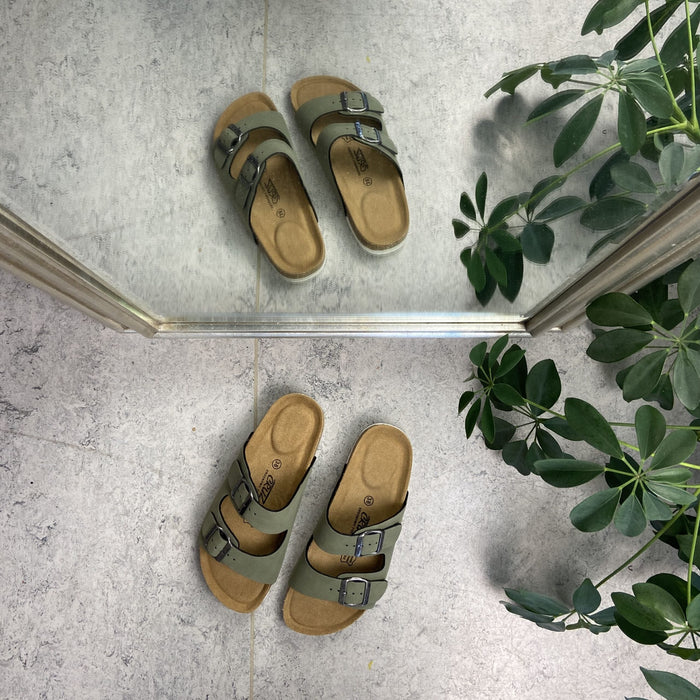 Grön Biosandal med breda remmar