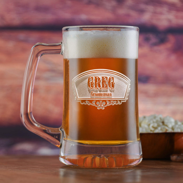Groomsmen, Best Man Engraved Beer Mug Gift Ideas