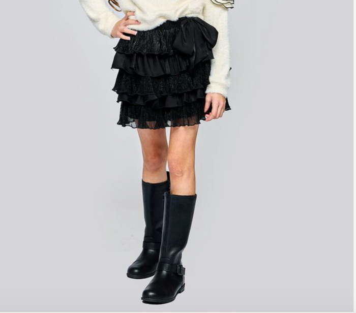 Hannah Banana- Tiered Ruffle Skort with Bow