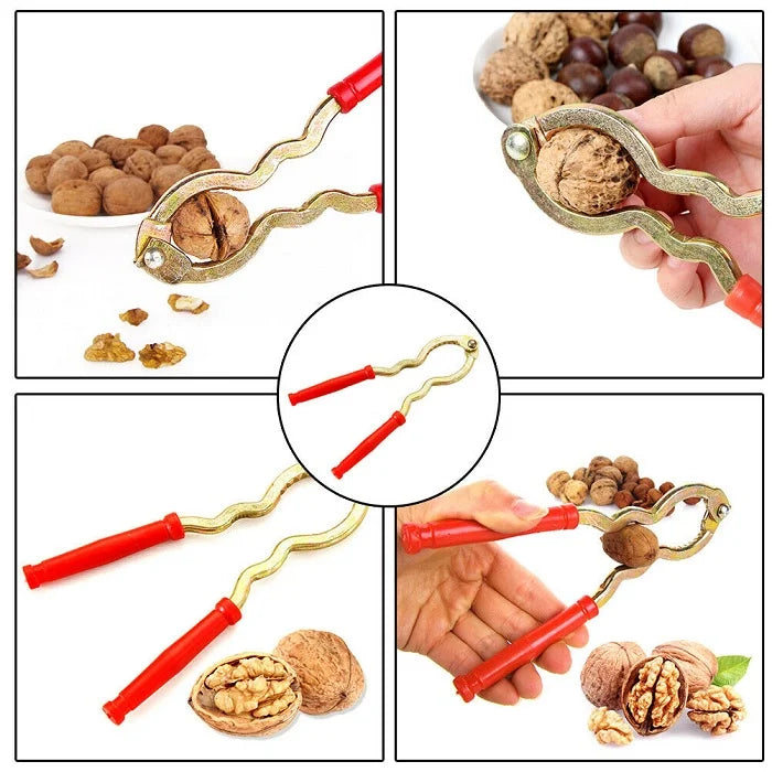 Heavy-Duty Nutcracker Tool – Stainless Steel Nut Cracker for Walnut, Almond, Pecan & Hazelnut (Ergonomic Handle, Easy Grip)