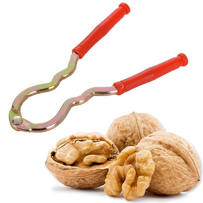 Heavy-Duty Nutcracker Tool – Stainless Steel Nut Cracker for Walnut, Almond, Pecan & Hazelnut (Ergonomic Handle, Easy Grip)