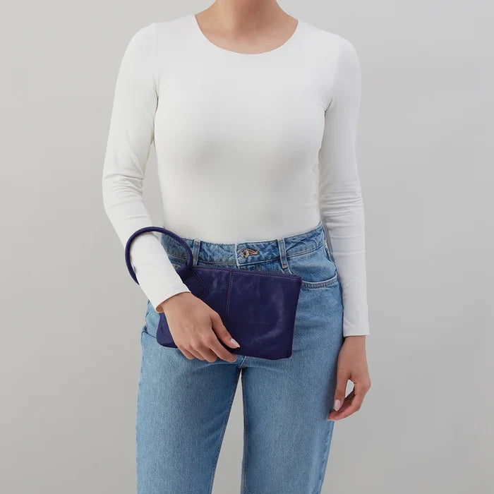 Hobo - Sable Wristlet -  Polished Leather  Winter Violet - Findlay Rowe Designs