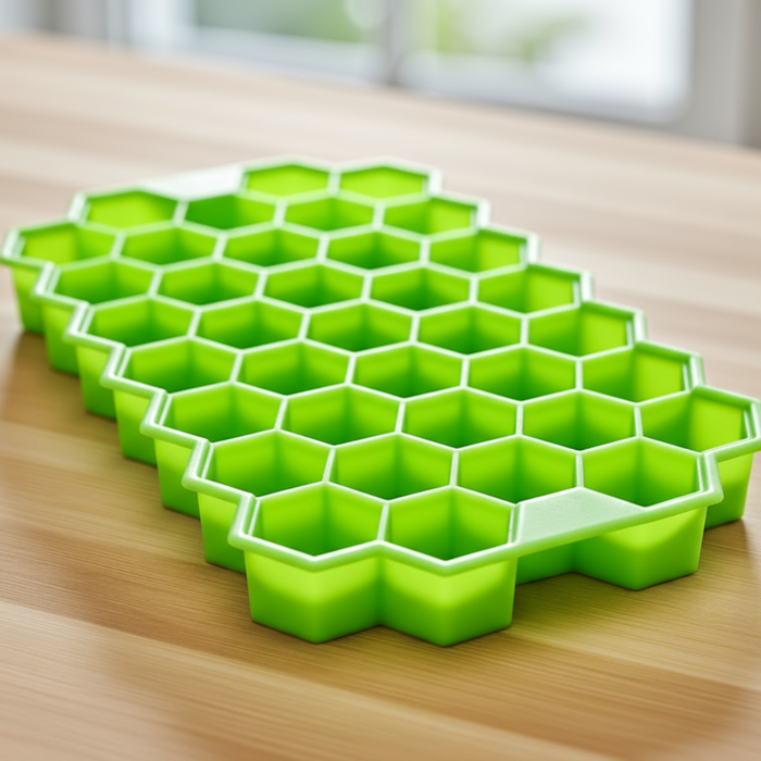 Honey Comb Silicone Ice Mold – Flexible Reusable Ice Cube Tray for Kitchen, Drinks & Desserts (Random Color-Pack of 1)