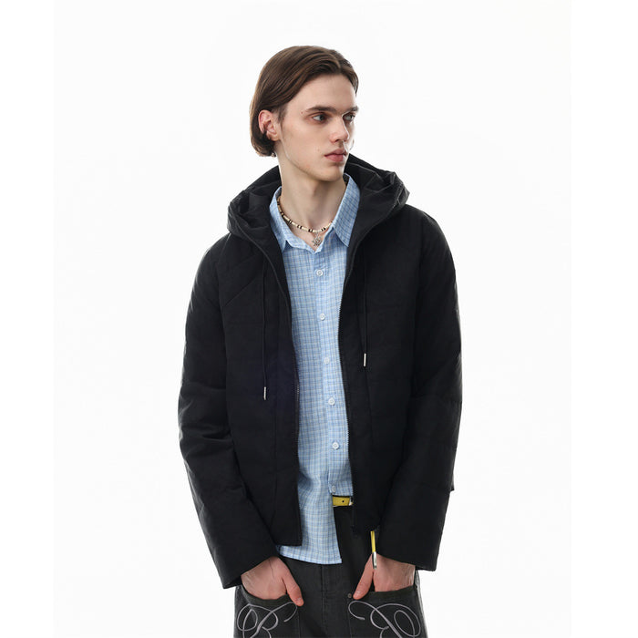 Hooded Puffer Jacket – Relaxed Fit Quilted Winter Coat