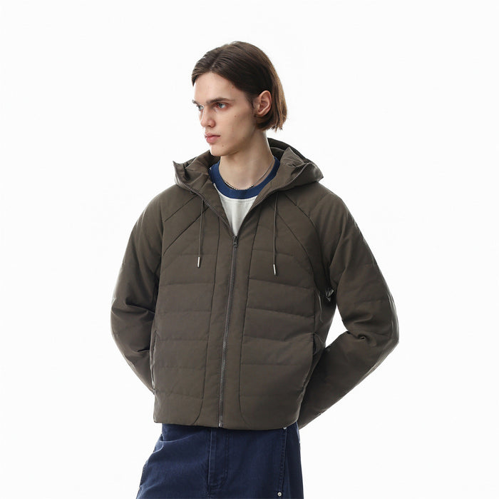 Hooded Puffer Jacket – Relaxed Fit Quilted Winter Coat