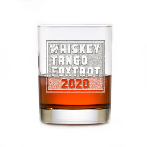 "I Survived The Pandemic One Ounce At A Time" Whiskey Rocks Dof Glass