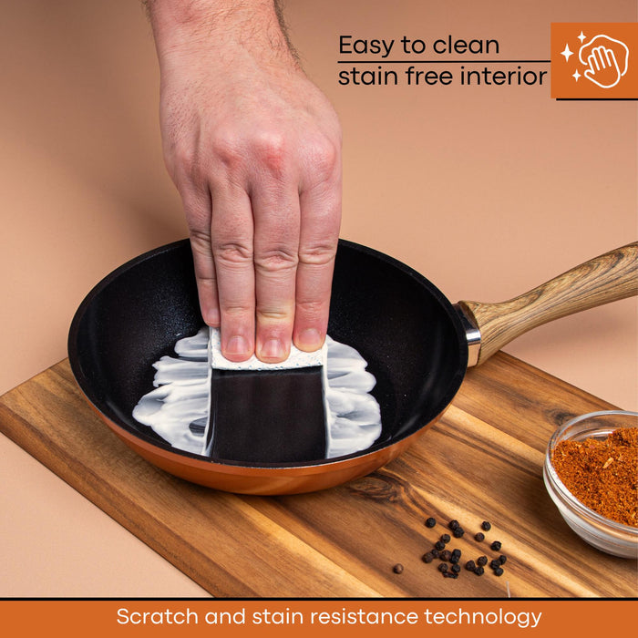 Induction Hob Frying Pan - 18cm - Copper