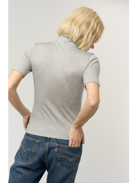 Jesllyn Turtleneck Rib Tee Top *L*