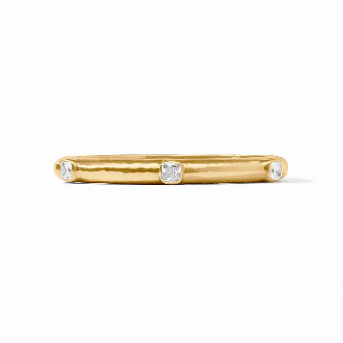 Julie Vos - Bracelet - Catalina Stone Hinge Bangle - Cubic Zirconia - Findlay Rowe Designs
