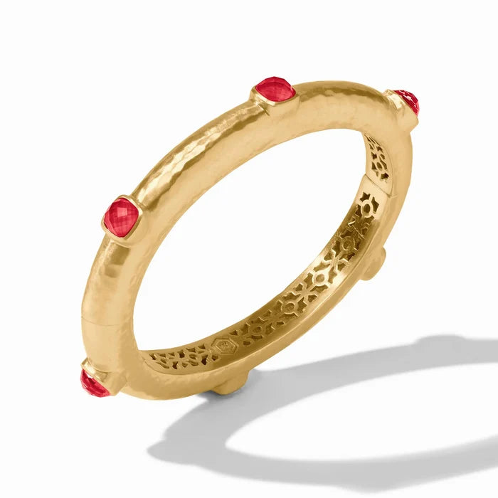 Julie Vos - Bracelet - Catalina Stone Hinge Bangle - Cubic Zirconia - Findlay Rowe Designs